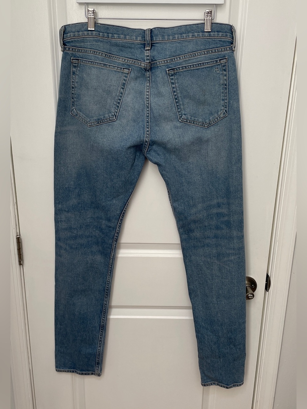 rag & bone size 34 fit2 slim Light Blue Distressed Jeans - Picture 4 of 8